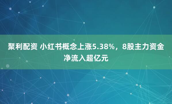 聚利配资 小红书概念上涨5.38%，8股主力资金净流入超亿元