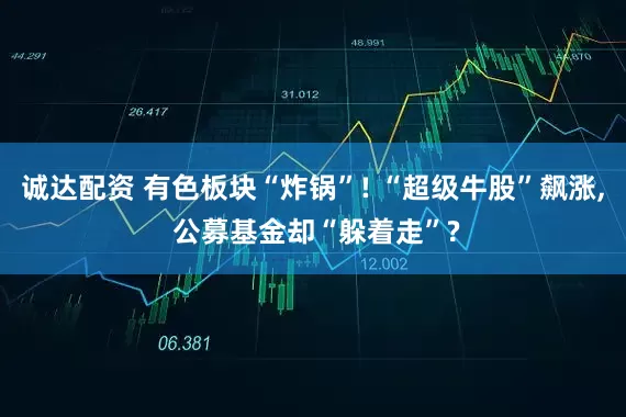 诚达配资 有色板块“炸锅”! “超级牛股”飙涨, 公募基金却“躲着走”?